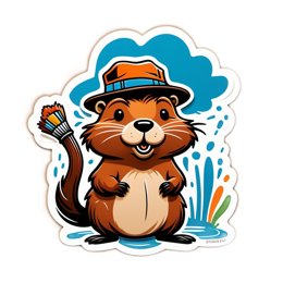 cartoon otter SVG PNG design