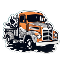 truck SVG PNG design with clean design elements
