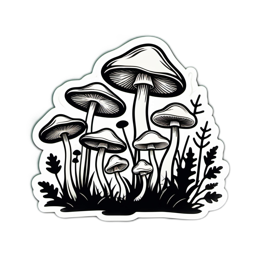 mushrooms botanical SVG PNG design with clean design elements