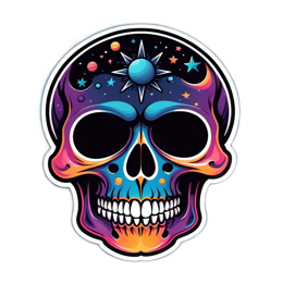 skull galaxy SVG PNG design