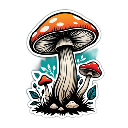 fungi vibrant SVG PNG design with clean design elements