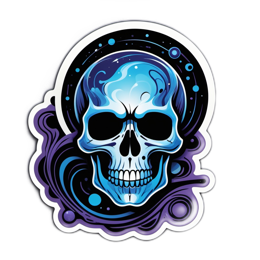 skull colorful SVG PNG design with clean design elements