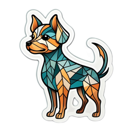 pets colorful dog SVG PNG design with clean design elements