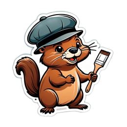artistic squirrel SVG PNG design with clean design elements