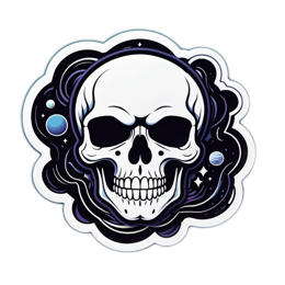 skull space SVG PNG design with clean design elements