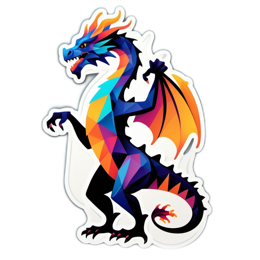 dragon sticker SVG PNG design with clean design elements