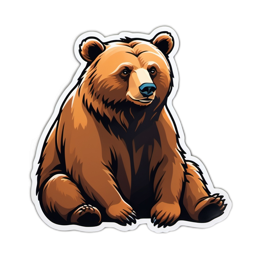 bear cartoon SVG PNG design with clean design elements