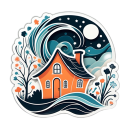 artistic home view SVG PNG design