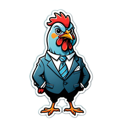 chicken cartoon SVG PNG design with clean design elements