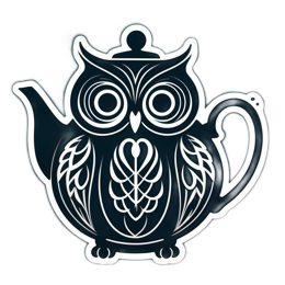 owl teapot SVG PNG design with clean design elements