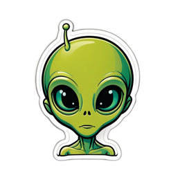 alien cartoon SVG PNG design with clean design elements