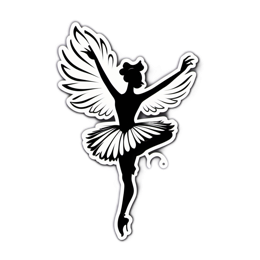ballet dancer SVG PNG design with clean design elements