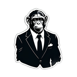 fashion artificial ape SVG PNG design with clean design elements