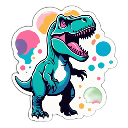 dinosaur colorful sticker SVG PNG design