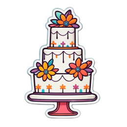 cake flowers SVG PNG design with red floral elements