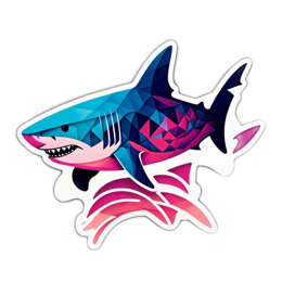 shark colorful SVG PNG design with clean design elements