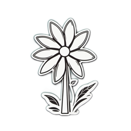 flower silhouette SVG PNG design with clean design elements, black and white floral elements