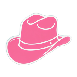 pink hat sticker SVG PNG design with clean design elements