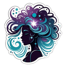 fantasy cosmic hair SVG PNG design