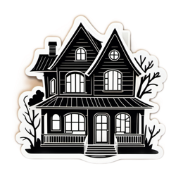 house black white SVG PNG design