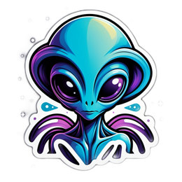 fantasy alien SVG PNG design with clean design elements