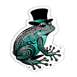frog artistic hat SVG PNG design