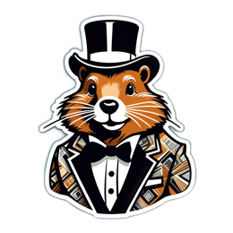 dapper marmot SVG PNG design with clean design elements