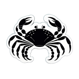 crab sticker SVG PNG design with clean design elements