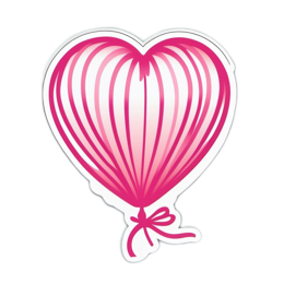 heart balloon sticker SVG PNG design with clean design elements
