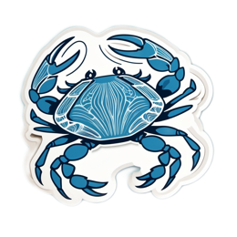sticker crab SVG PNG design with clean design elements