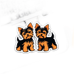 stickers yorkie SVG PNG design with clean design elements