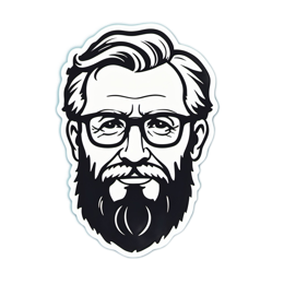 fashion beard SVG PNG design with clean design elements