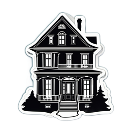 house blackwhite SVG PNG design