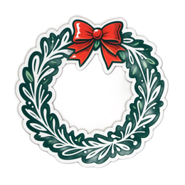 christmas wreath SVG PNG design with red and green floral elements