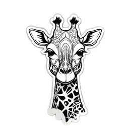giraffe artistic SVG PNG design with clean design elements