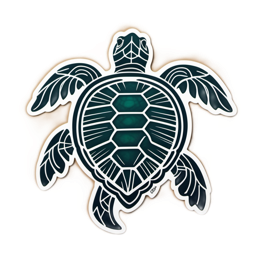 turtle sticker SVG PNG design with clean design elements