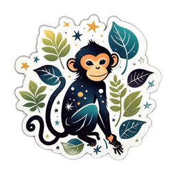 monkey nature SVG PNG design with clean design elements