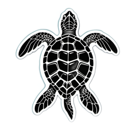 turtle black white SVG PNG design with clean design elements