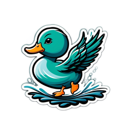 fantasy duck SVG PNG design with clean design elements