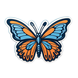 butterfly artistic SVG PNG design with clean design elements
