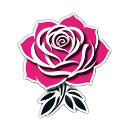 rose flower SVG PNG design with clean design elements