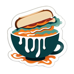 soup sandwich SVG PNG design with clean design elements