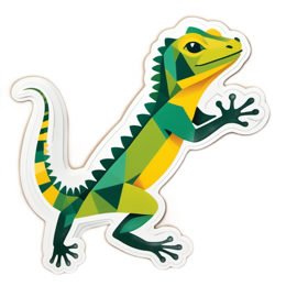 sticker gecko SVG PNG design with clean design elements