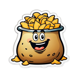 potato chips fun SVG PNG design