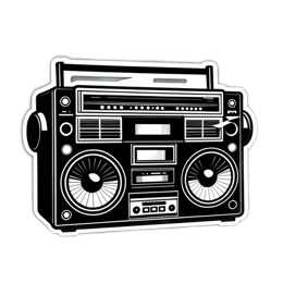 music boombox SVG PNG design with clean design elements