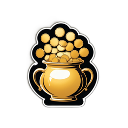treasure coins SVG PNG design with clean design elements