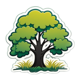 tree greenery SVG PNG design with clean design elements