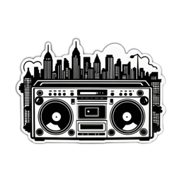music cityscape SVG PNG design with clean design elements