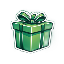 gift greenbow SVG PNG design with clean design elements