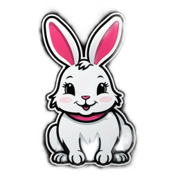 rabbit cartoon SVG PNG design with clean design elements